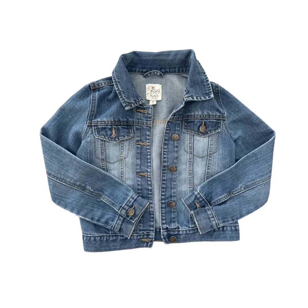 The Children's Place Blue Denim Jean Jacket Medium 7/8